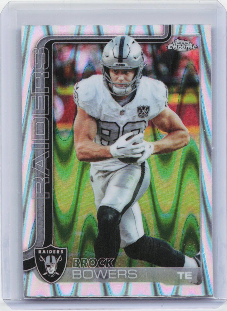 2025 Topps Chrome #178 Brock Bowers Ray Wave Refractor