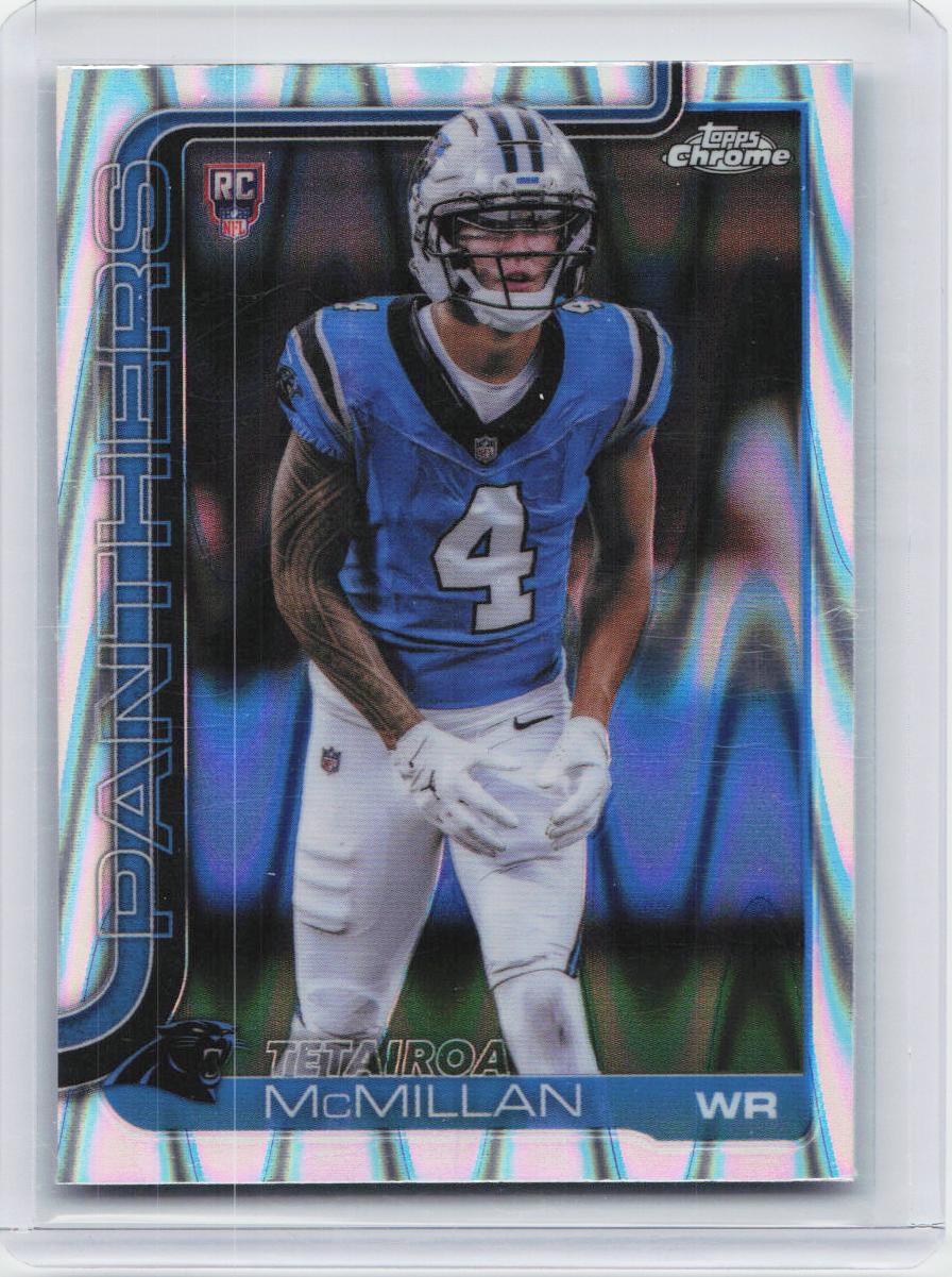 2025 Topps Chrome #326 Tetairoa McMillan Ray Wave Refractor