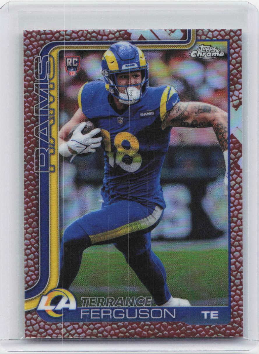 2025 Topps Chrome #335 Terrance Ferguson Football Leather Refractor