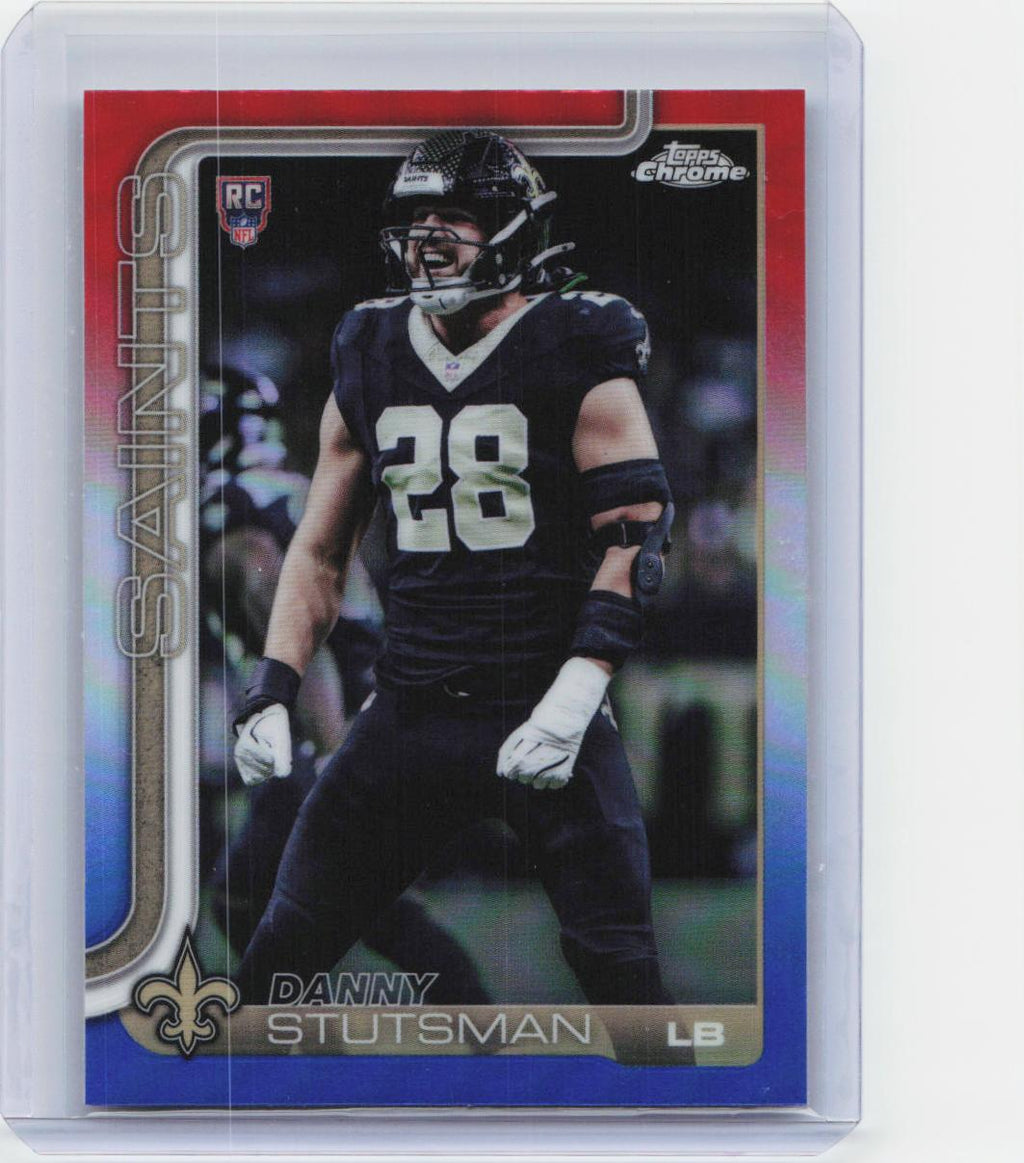 2025 Topps Chrome #373 Danny Stutsman Red White and Blue Refractor