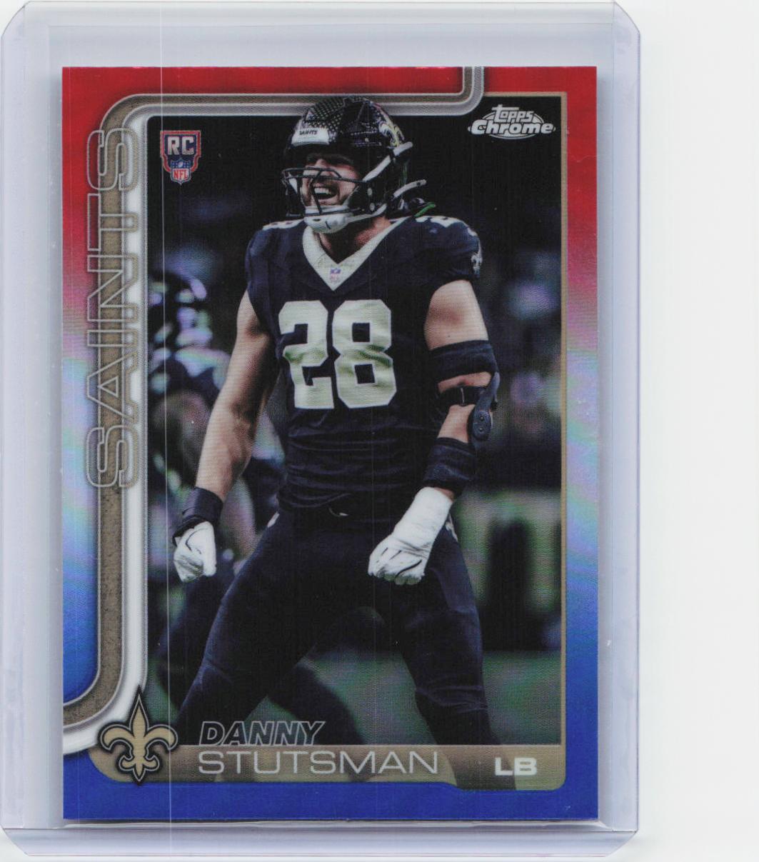 2025 Topps Chrome #373 Danny Stutsman Red White and Blue Refractor
