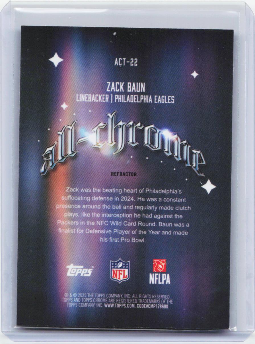 2025 Topps Chrome #ACT-22 Zack Baun All-Chrome Team Refractor