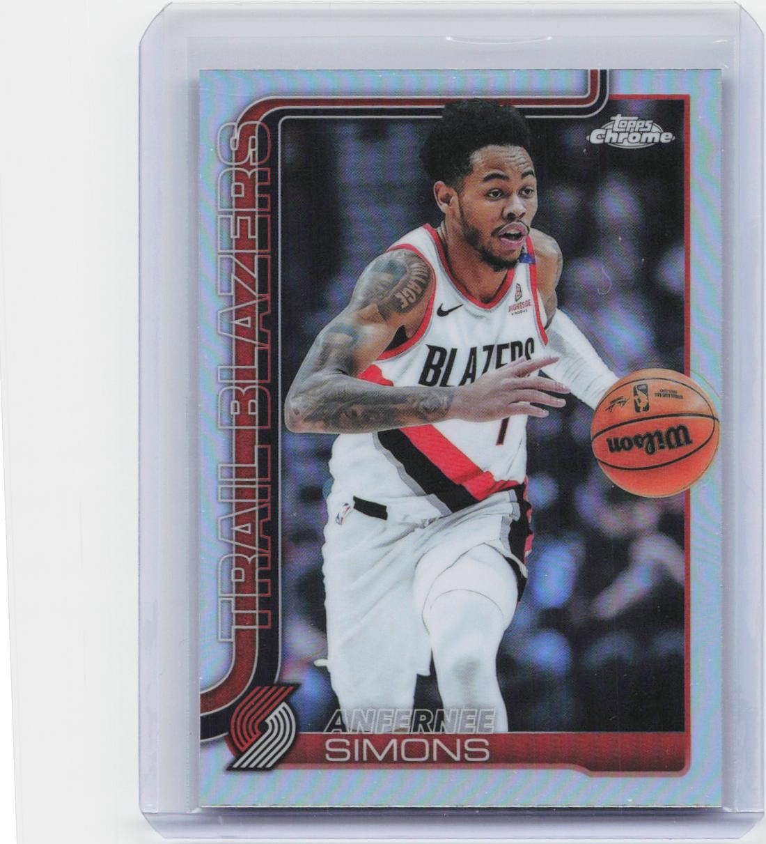 2025-26 Topps Chrome #122 Anfernee Simons Refractor