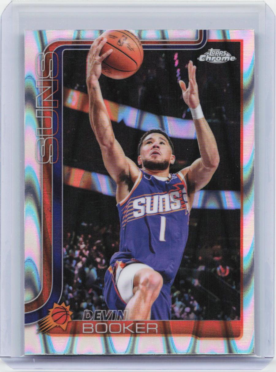 2025-26 Topps Chrome #195 Devin Booker RayWave Refractor