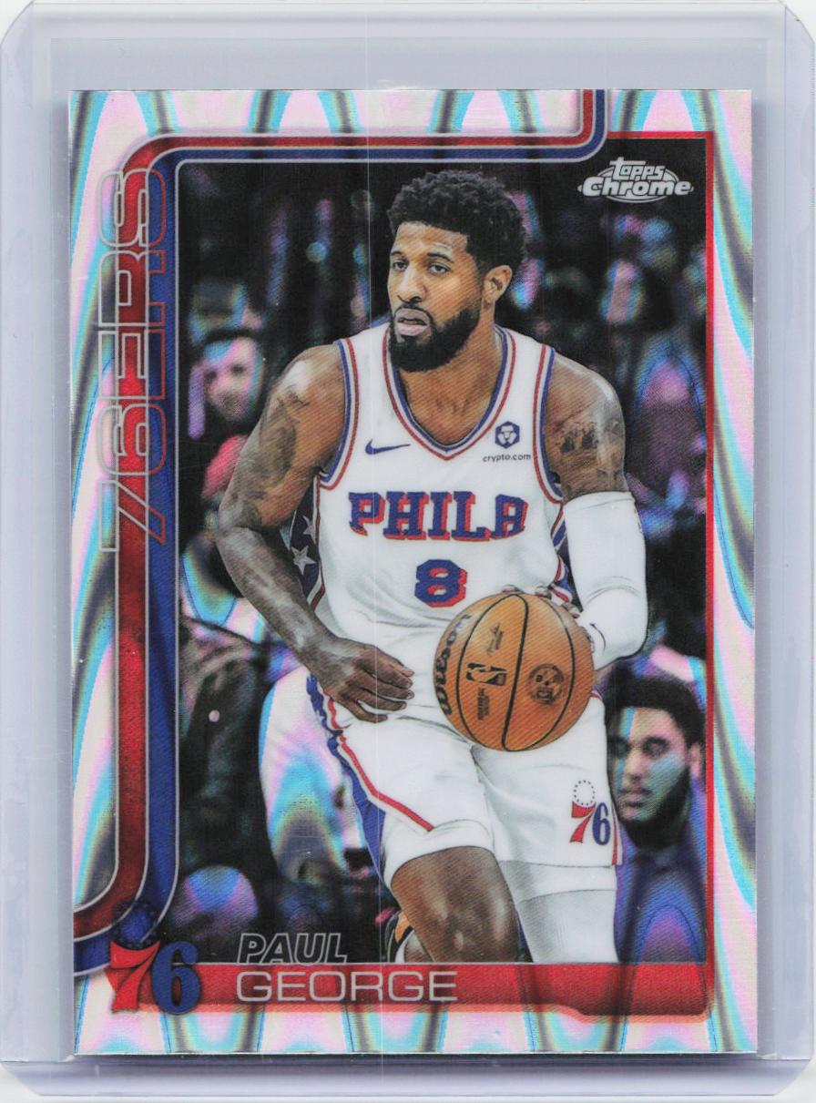 2025-26 Topps Chrome #171 Paul George RayWave Refractor