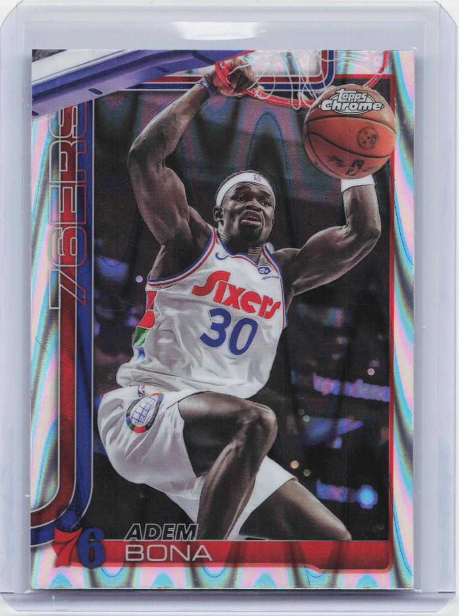 2025-26 Topps Chrome #183 Adem Bona RayWave Refractor