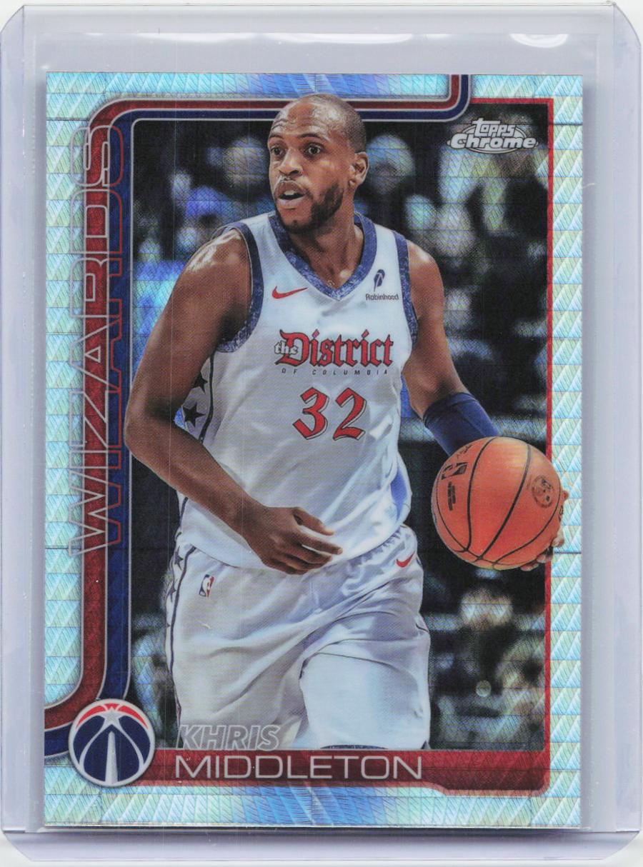 2025-26 Topps Chrome #204 Khris Middleton Prism Refractor