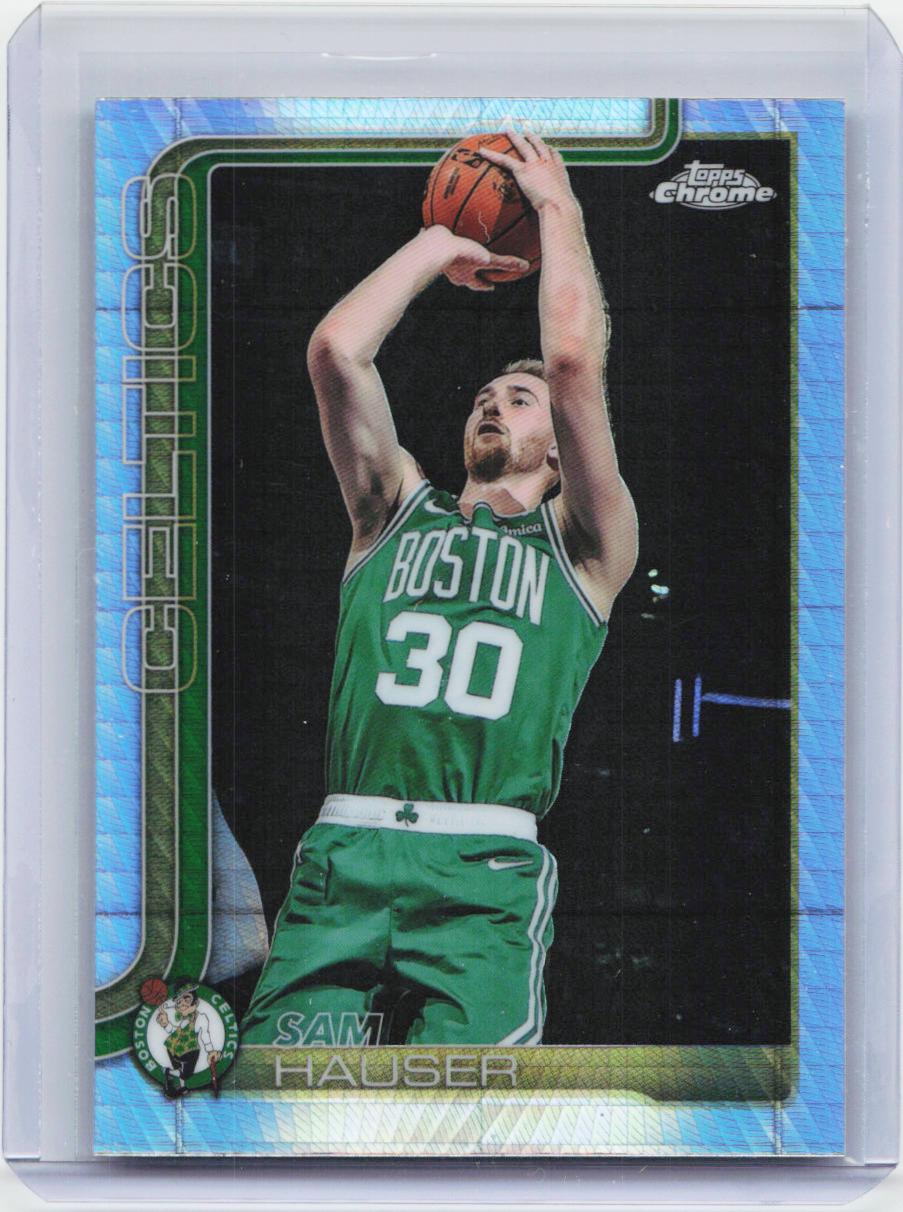 2025-26 Topps Chrome #14 Sam Hauser Prism Refractor