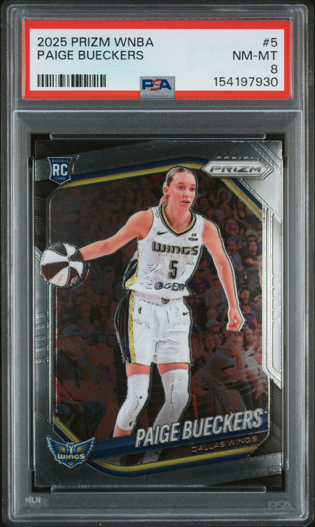 2025 Panini Prizm WNBA #5 Paige Bueckers PSA 8