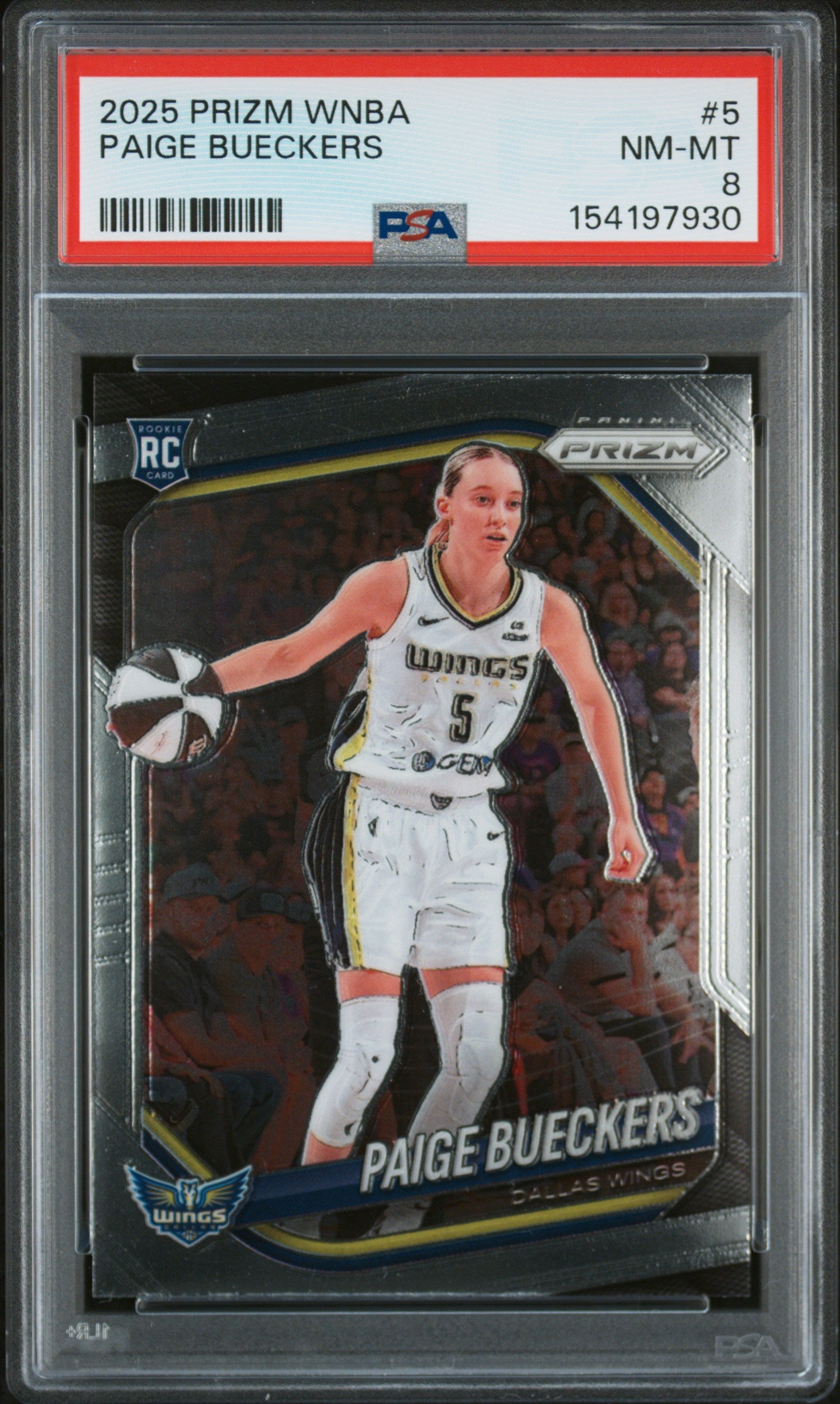 2025 Panini Prizm WNBA #5 Paige Bueckers PSA 8