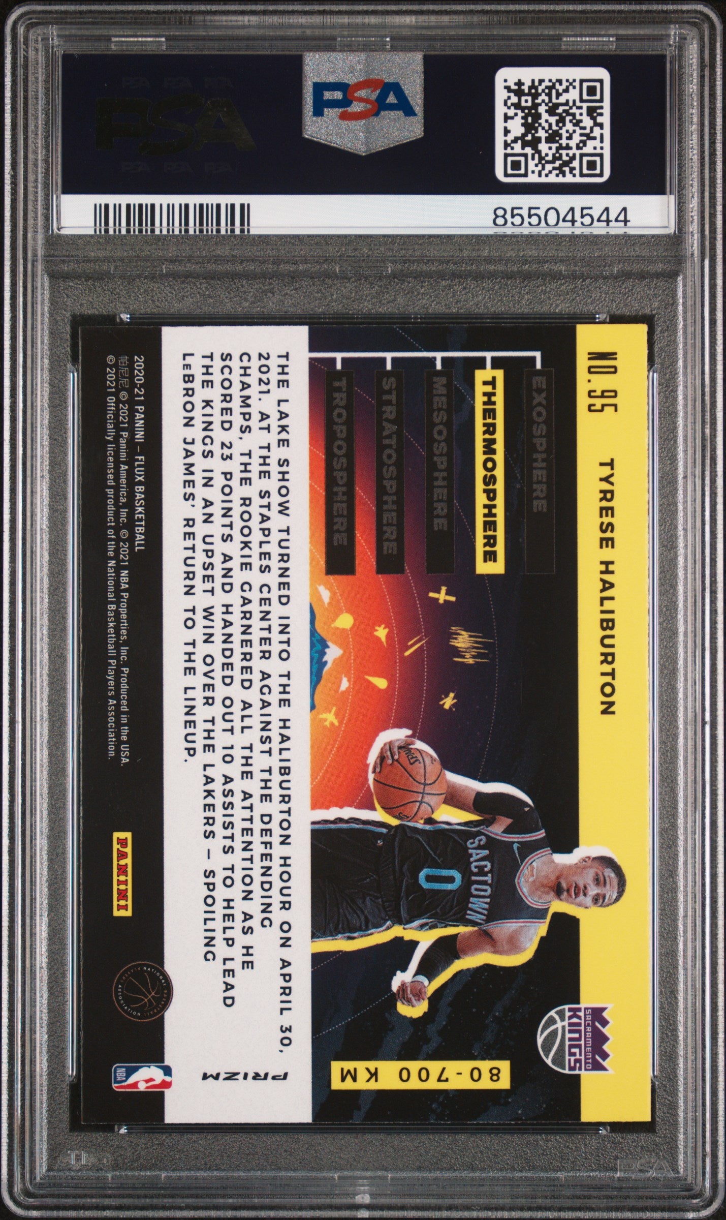 2020 Panini Flux Atmosphere #95 Tyrese Haliburton Atmosphere-Thermosphere PSA 10