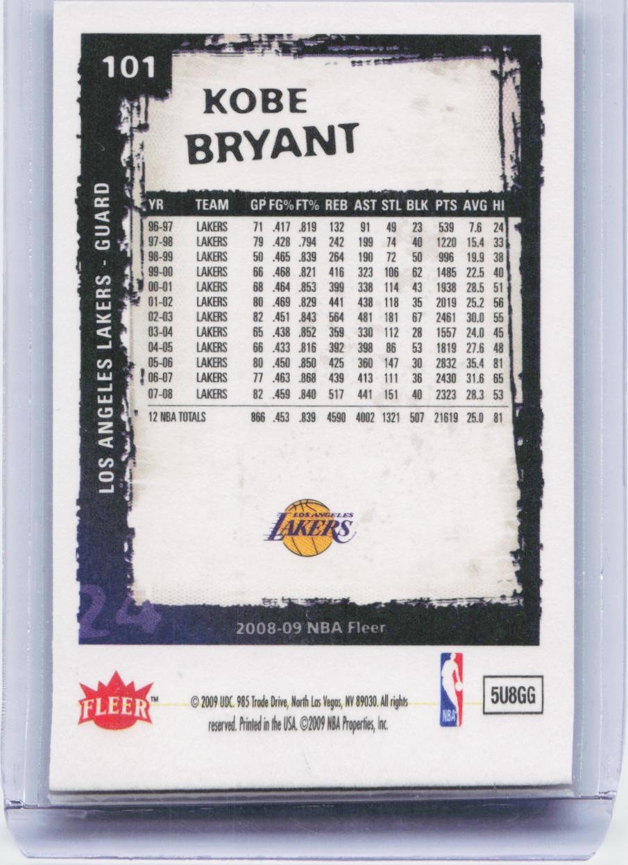 2008-09 Fleer #101 Kobe Bryant