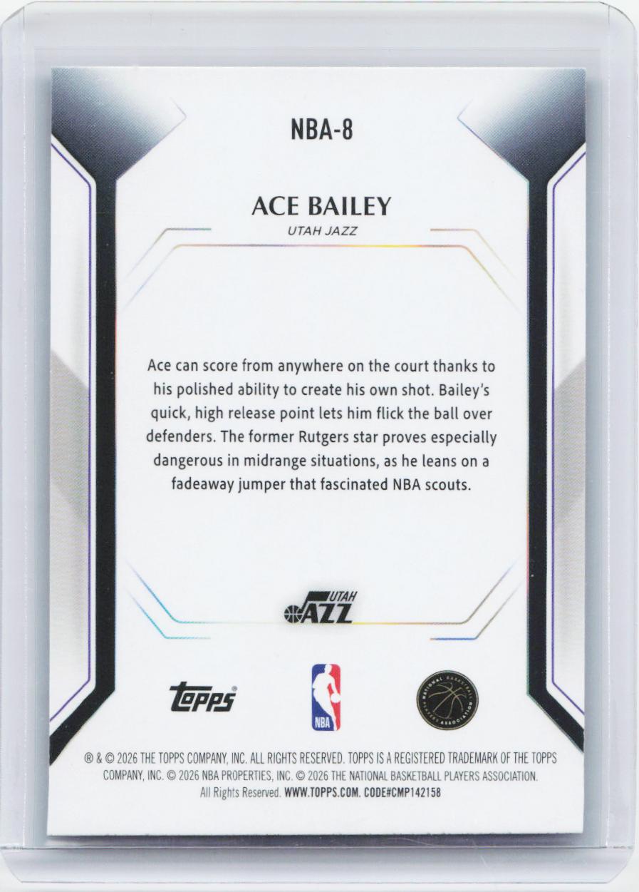 2025-26 Topps #NBA-8 Ace Bailey Topps Collector Kit