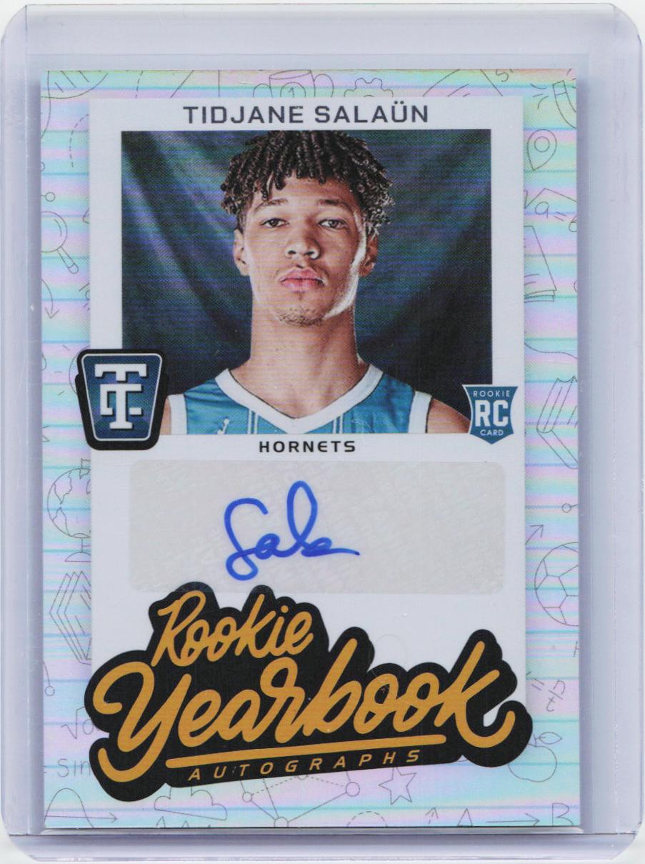 2024-25 Totally Certified #RYA-SAL Tidjane Salaun Rookie Yearbook Autographs