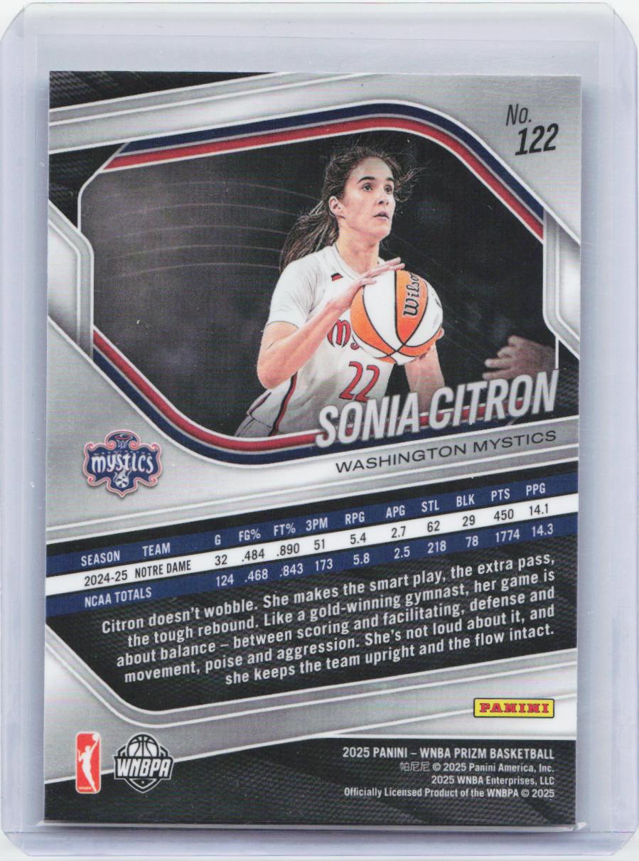 2025 Panini Prizm WNBA #122 Sonia Citron