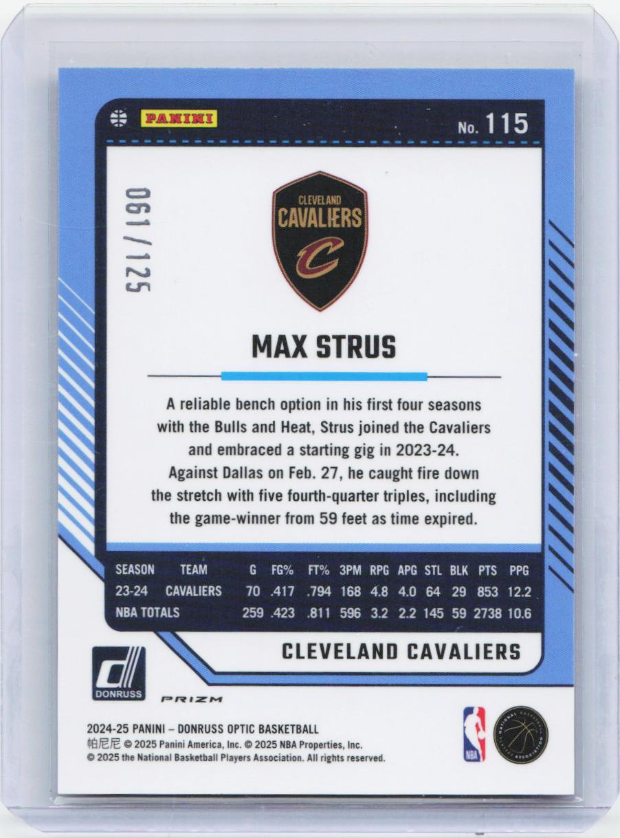 2024-25 Donruss Optic #115 Max Strus Bronze Velocity #/125