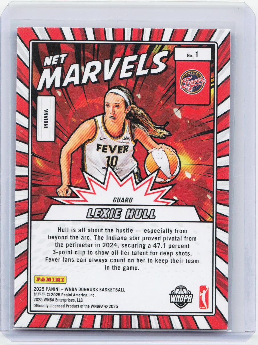 2025 Donruss WNBA #1 Lexie Hull Net Marvels Press Proof Blue