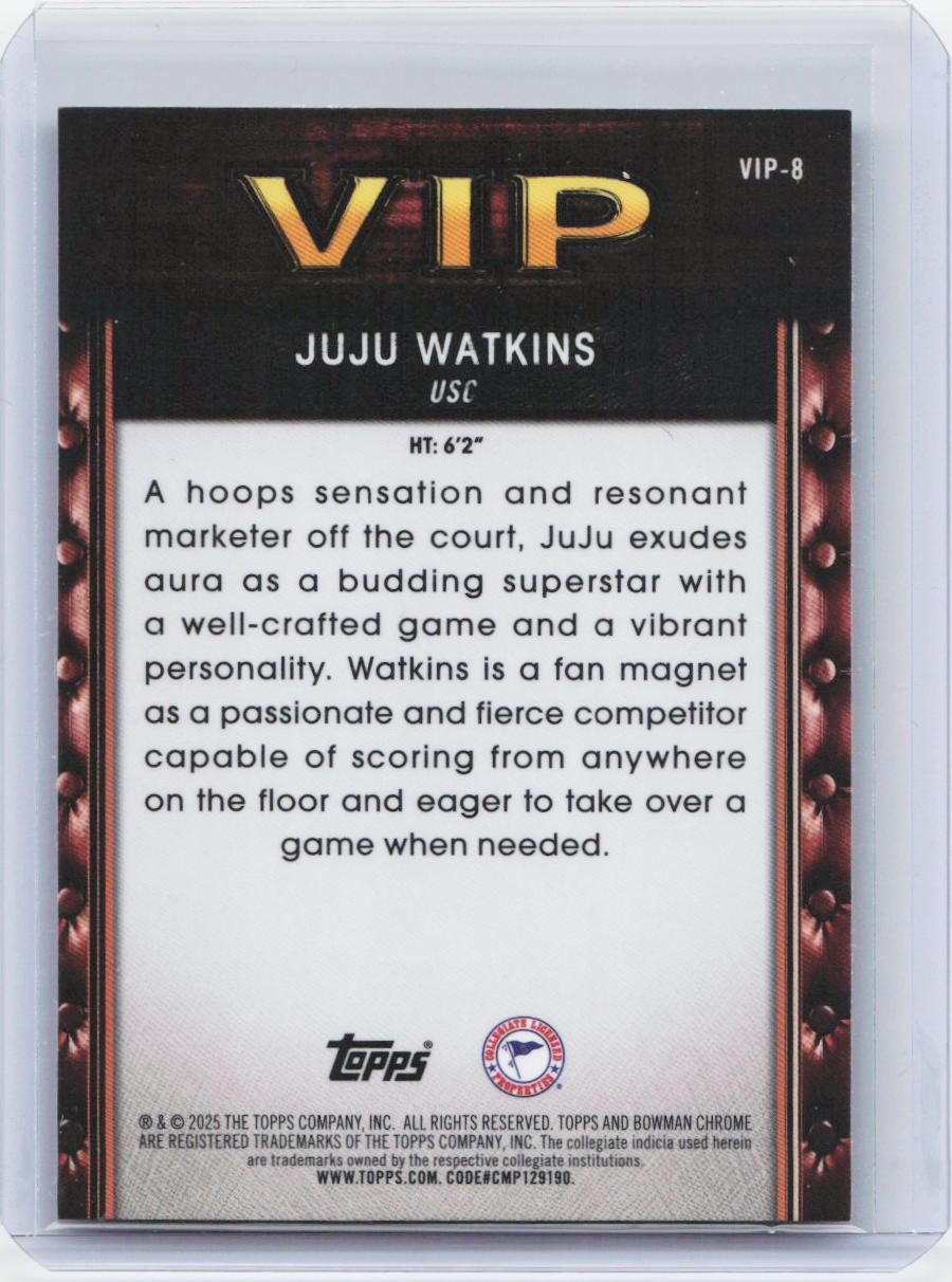 2025-26 Bowman #VIP-8 Juju Watkins Very Important Prospects