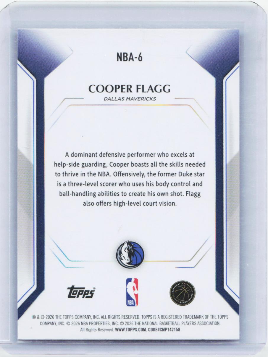 2025-26 Topps #NBA-6 Cooper Flagg Topps Collector Kit Wave