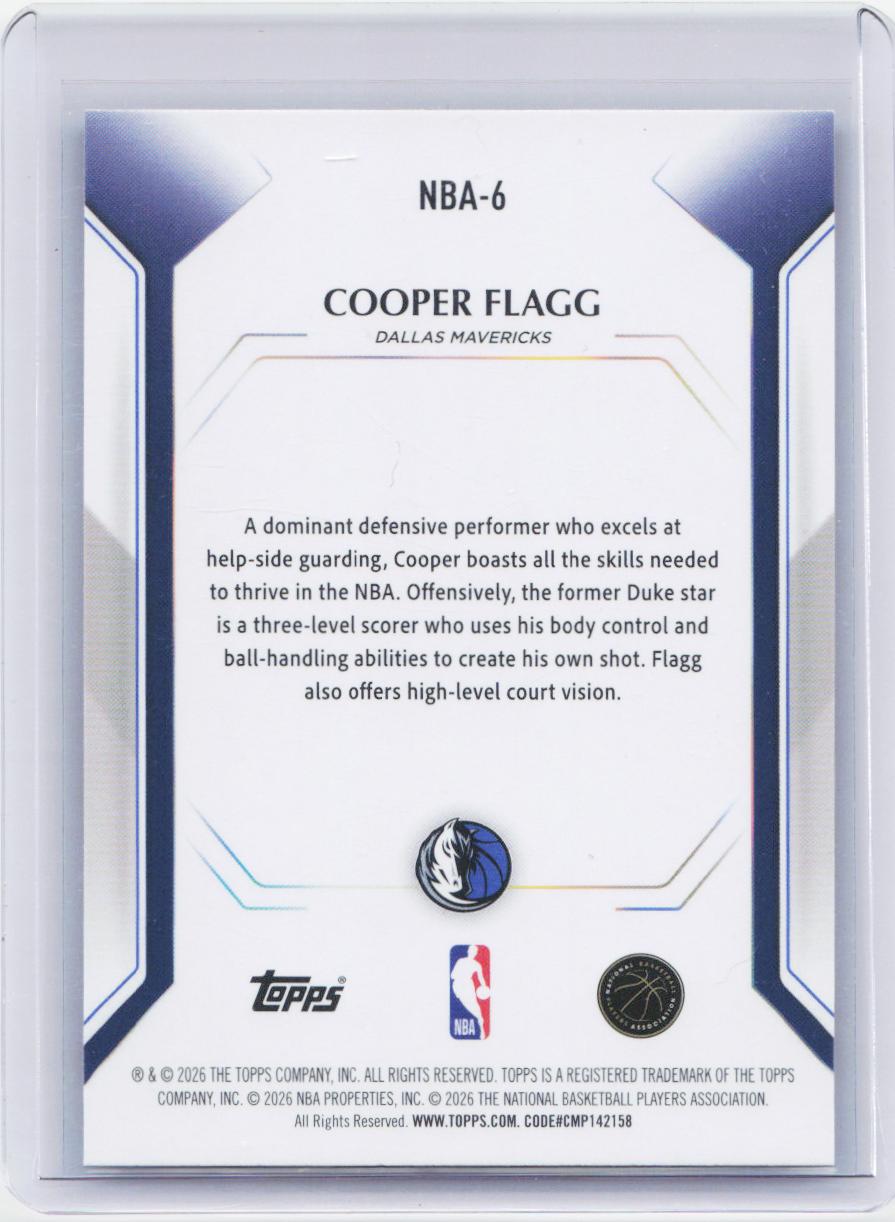 2025-26 Topps #NBA-6 Cooper Flagg Topps Collector Kit
