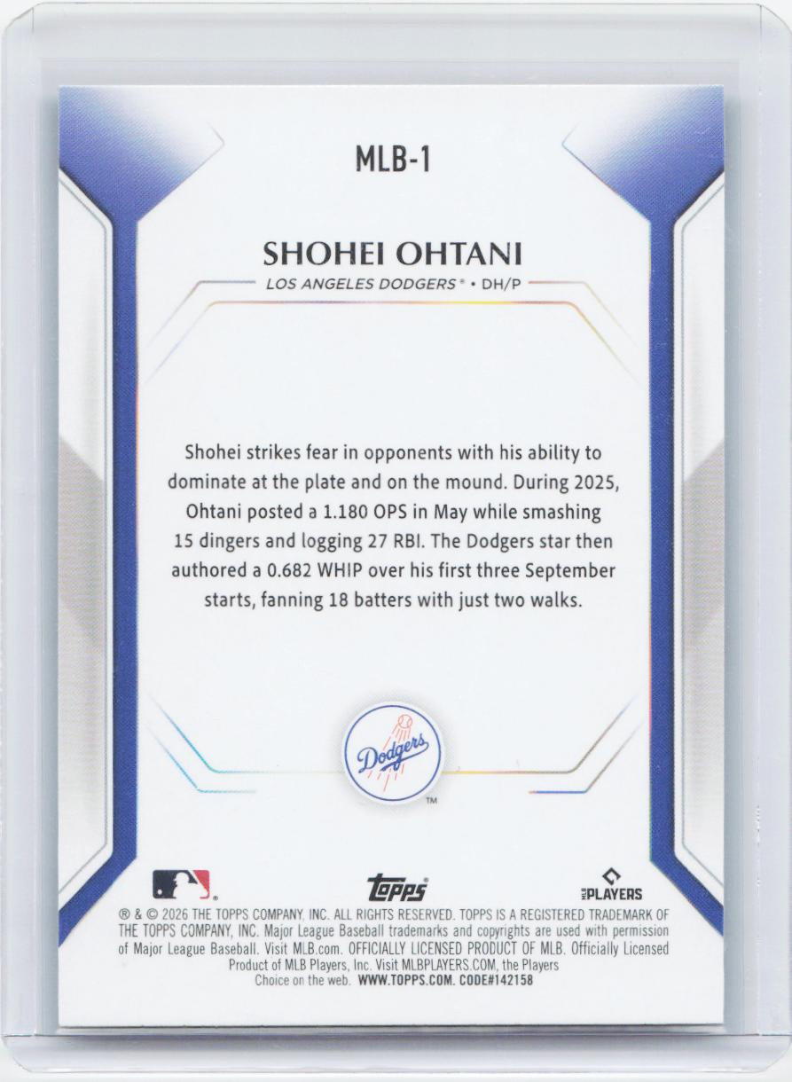 2026 Topps #MLB-1 Shohei Ohtani Topps Collector Kit