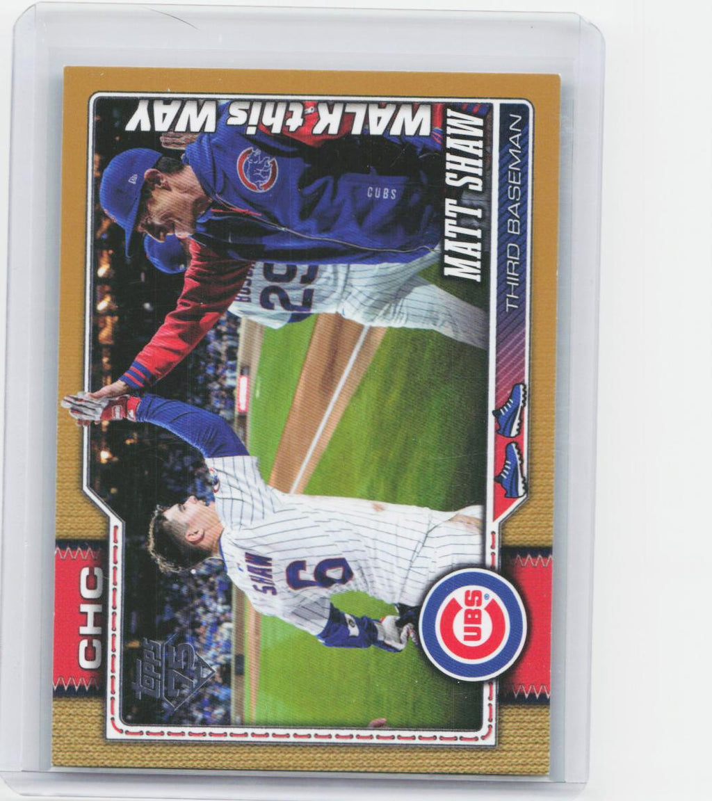2026 Topps #27 Matt Shaw Walk This Way Gold #/50