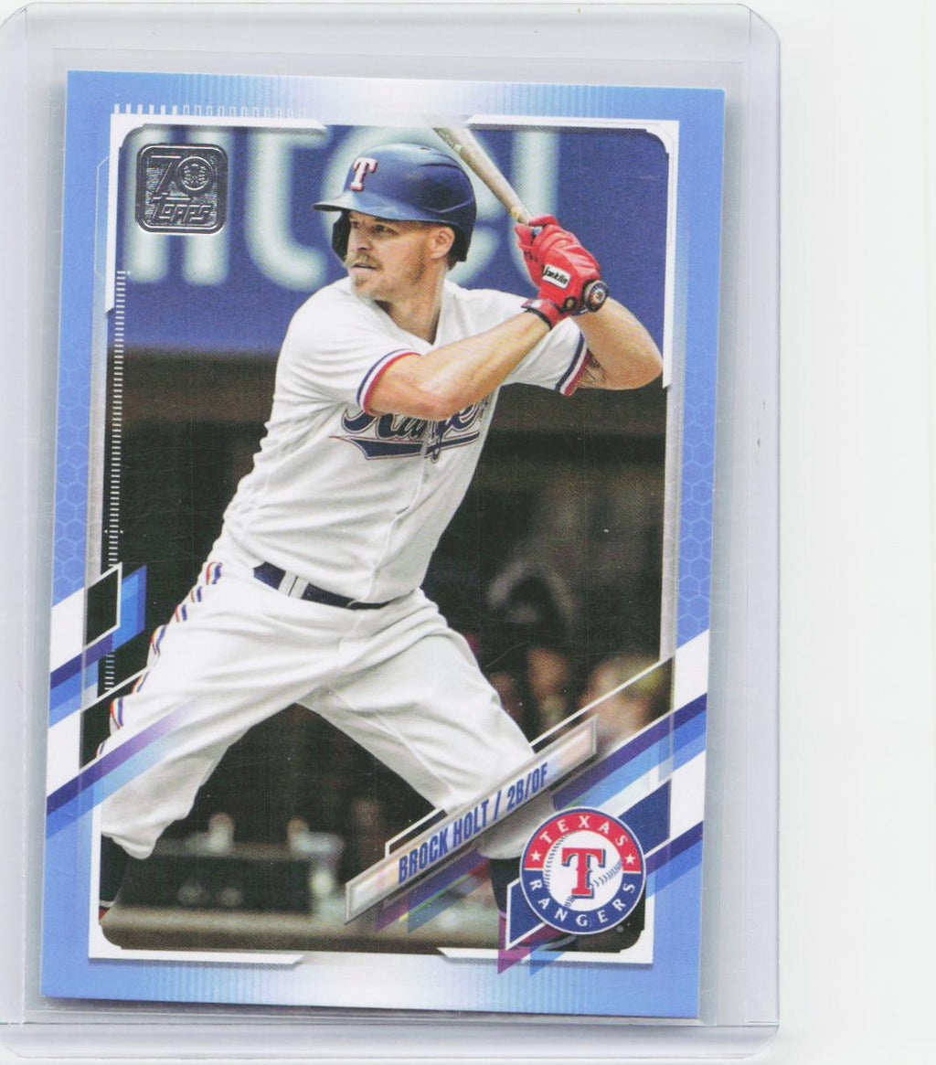 2021 Topps Update #US30 Brock Holt Father's Day Powder Blue #/50
