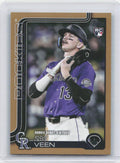 2025 Topps Update #US2 Zac Veen Gold #/2025