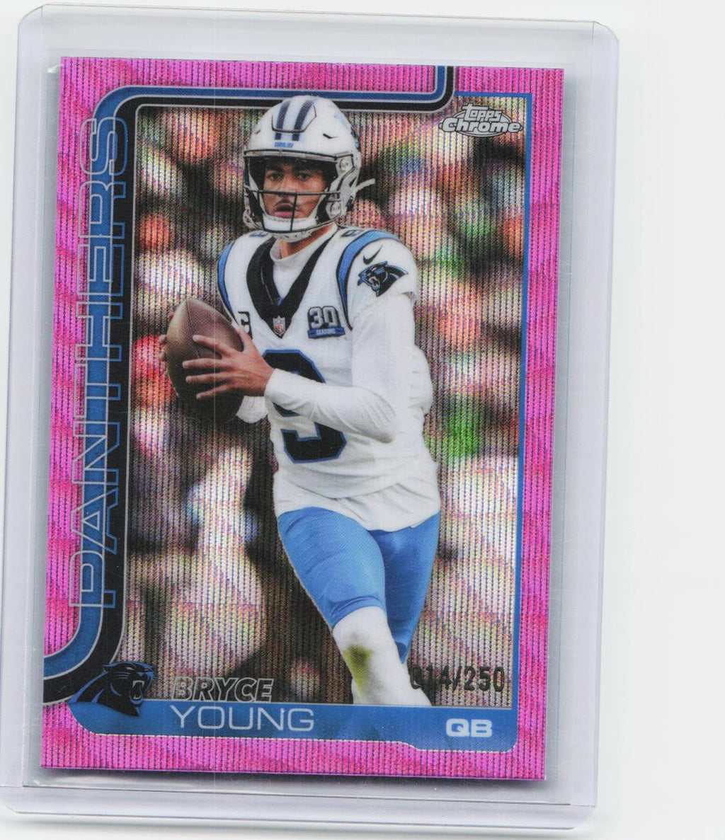 2025 Topps Chrome #40 Bryce Young Pink Refractor #/250