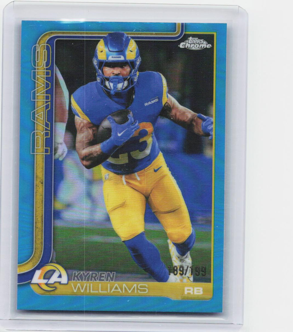 2025 Topps Chrome #168 Kyren Williams Aqua Refractor #/199