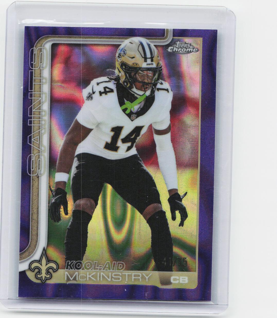 2025 Topps Chrome #224 Kool-Aid McKinstry Purple Wave Refractor #/75