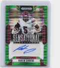 2025 Prizm Draft #SS-RSS Raheim Sanders Sensational Signatures Green Pulsar #/25