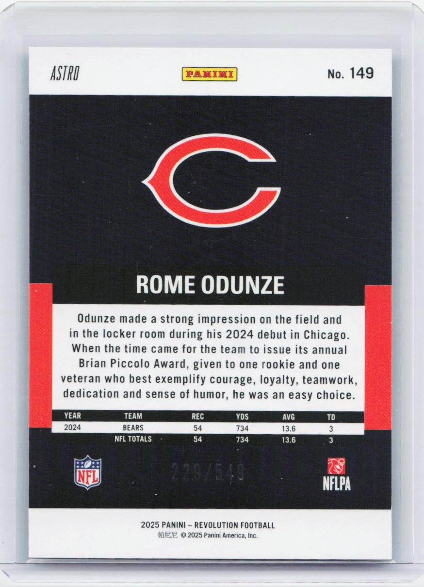 2025 Panini Revolution #149 Rome Odunze Blue Astro #/549