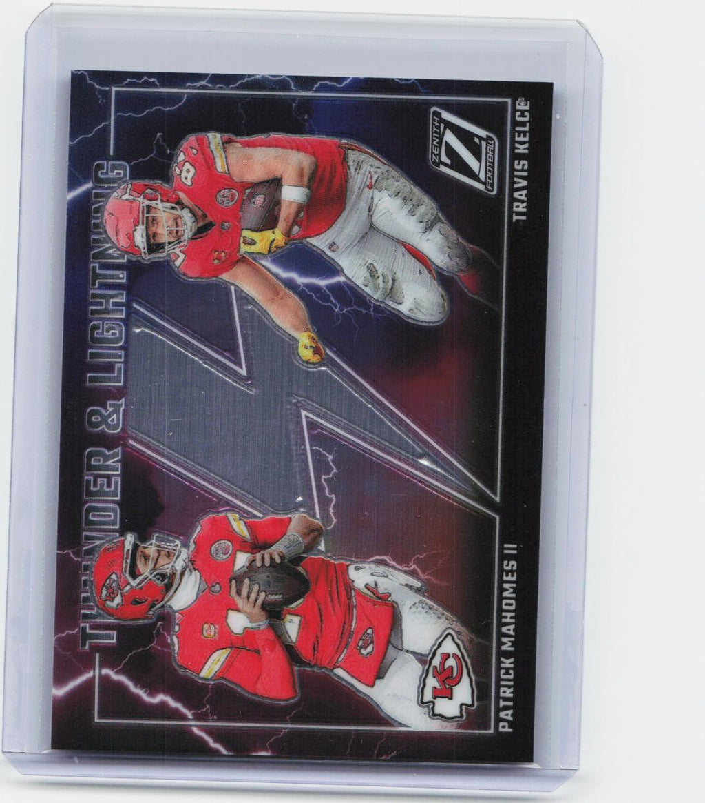 2023 Panini Zenith #12 Patrick Mahomes II / Travis Kelce Thunder and Lightning