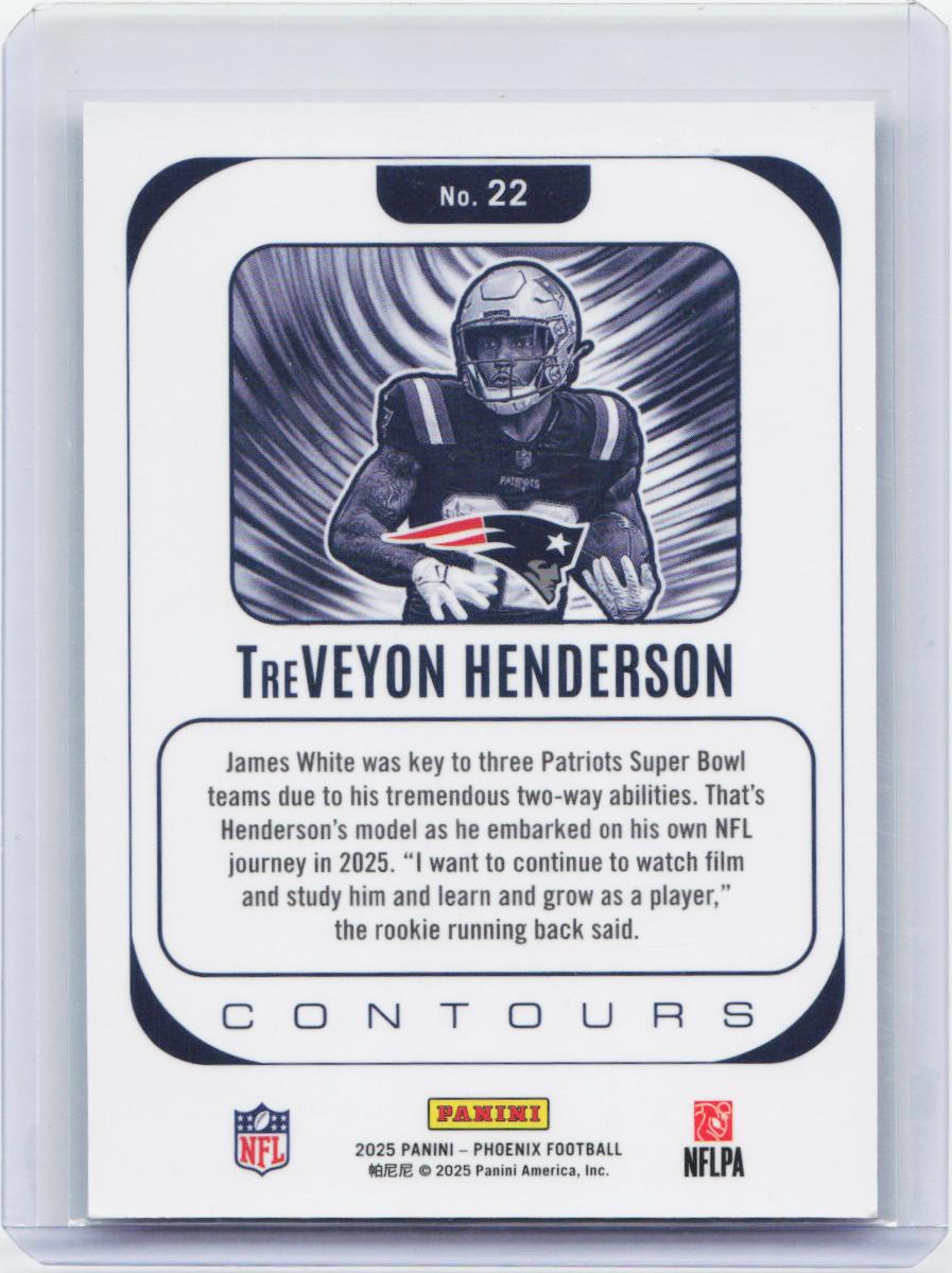 2025 Panini Phoenix #22 TreVeyon Henderson Contours