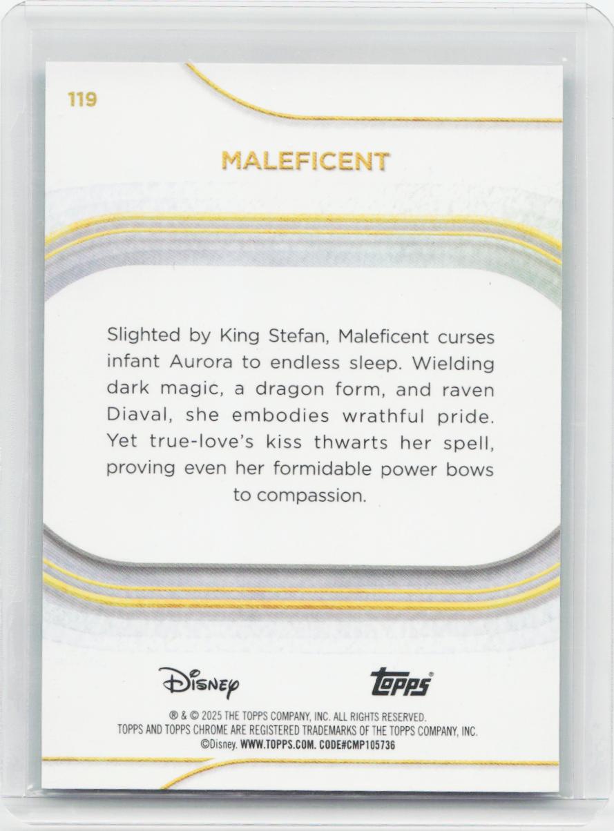 2025 Topps Chrome Disney #119 Maleficent Aqua