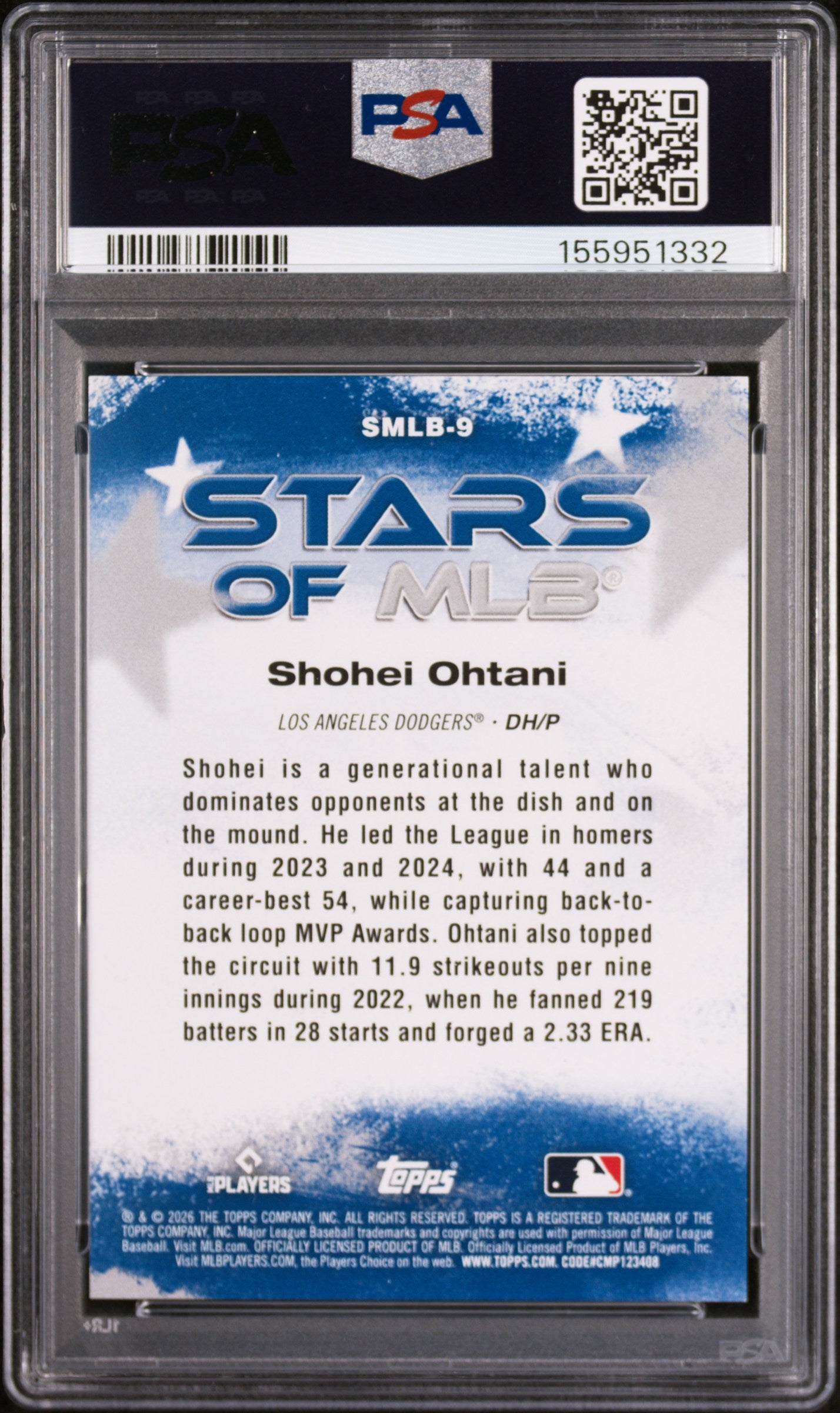 2026 Topps #SMLB-9 Shohei Ohtani Stars of MLB Green Foil PSA 10 #/99