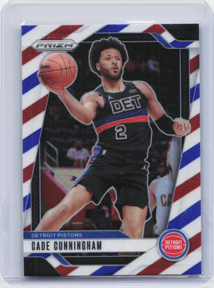 2024-25 Panini Prizm #41 Cade Cunningham Prizms Red White and Blue