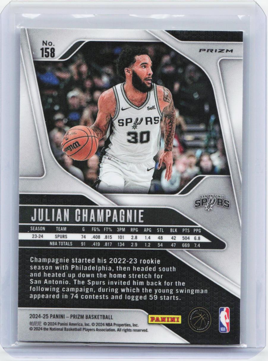 2024-25 Panini Prizm #158 Julian Champagnie Prizms Green