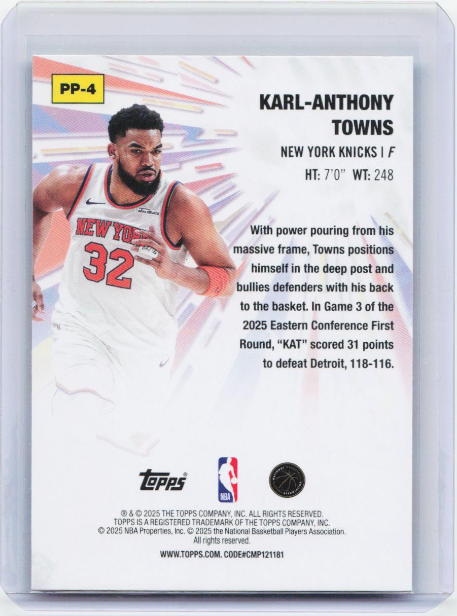 2025-26 Topps #PP-4 Karl-Anthony Towns Power Players