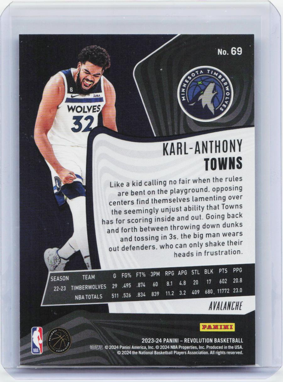 2023-24 Panini Revolution #69 Karl-Anthony Towns Avalanche