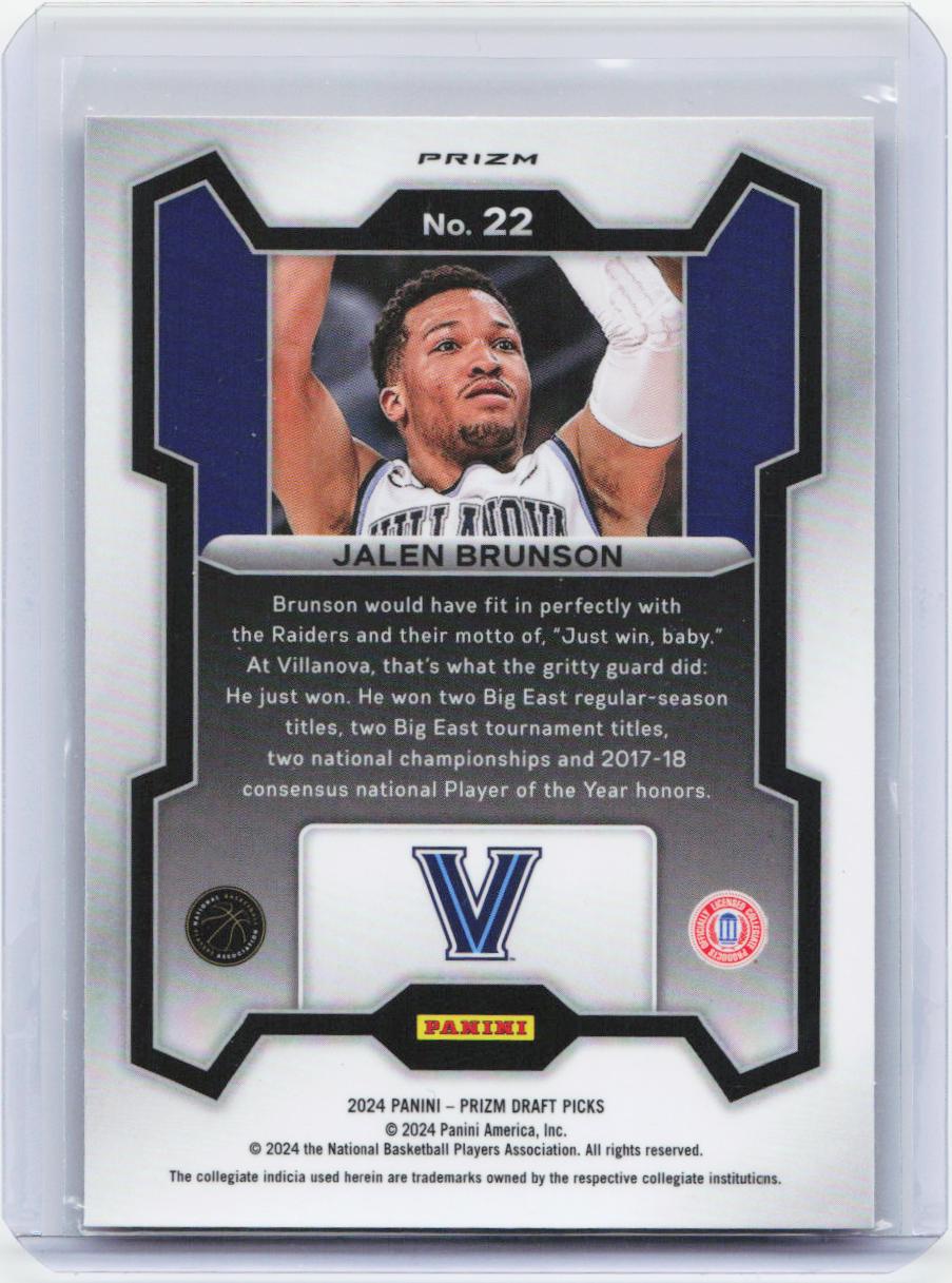 2024 Panini Prizm Draft Picks #22 Jalen Brunson Prizms Red Ice
