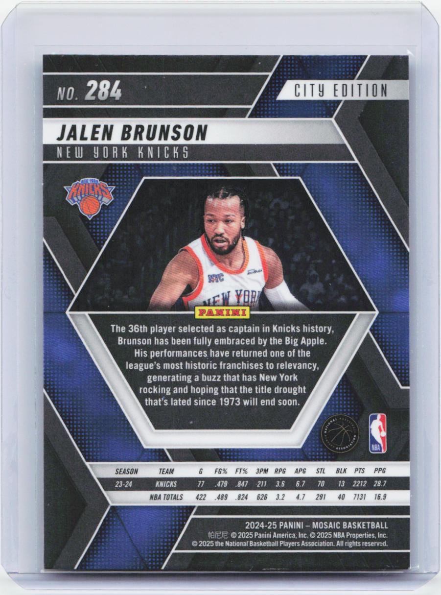 2024-25 Panini Mosaic #284 Jalen Brunson