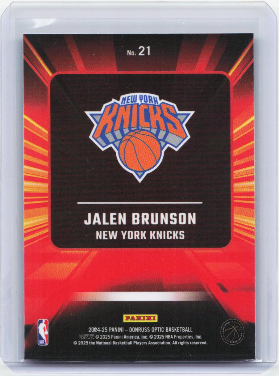 2024-25 Donruss Optic #21 Jalen Brunson Express Lane