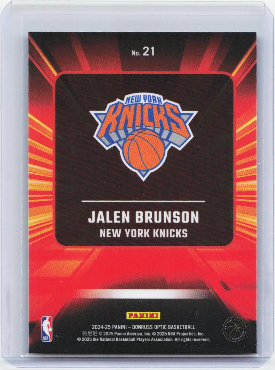 2024-25 Donruss Optic #21 Jalen Brunson Express Lane