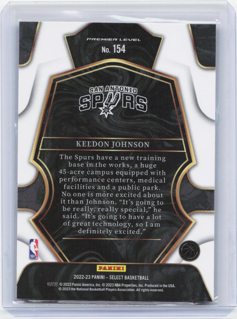 2022-23 Panini Select #154 Keldon Johnson Blue (Retail Base)