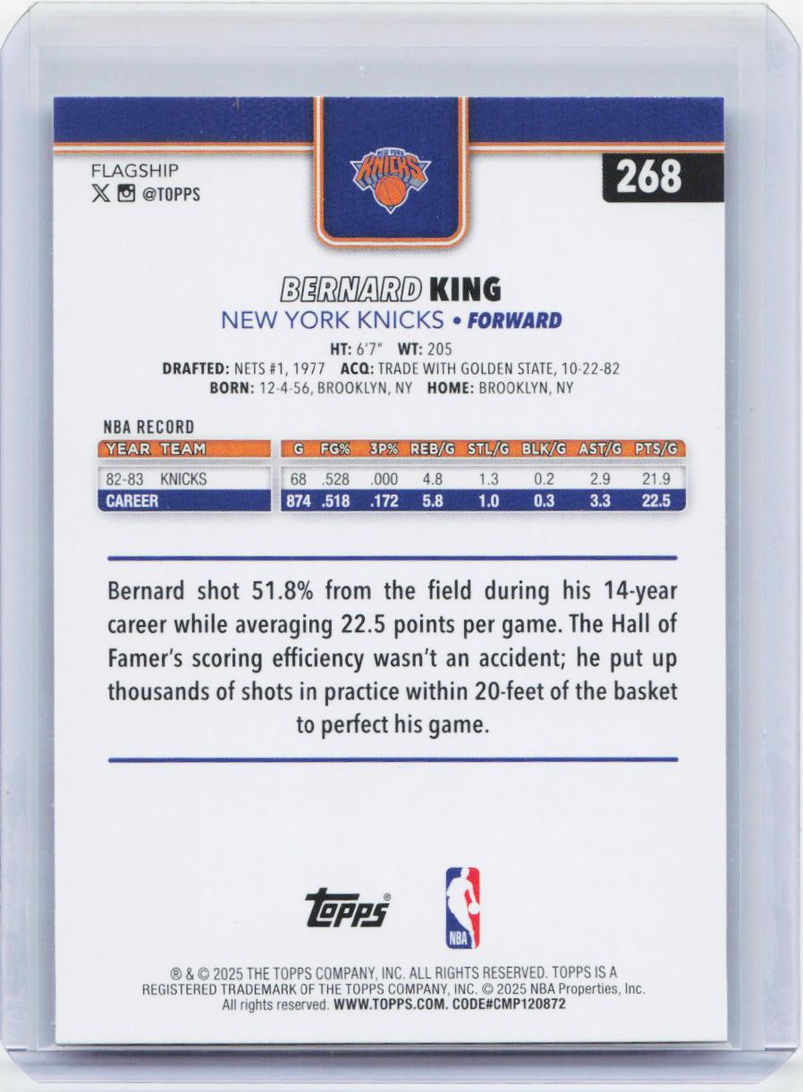 2025-26 Topps #268 Bernard King Season Tip Off