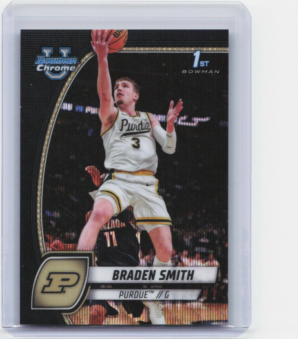 2024-25 Bowman University Chrome #12 Braden Smith Black Wave Refractor