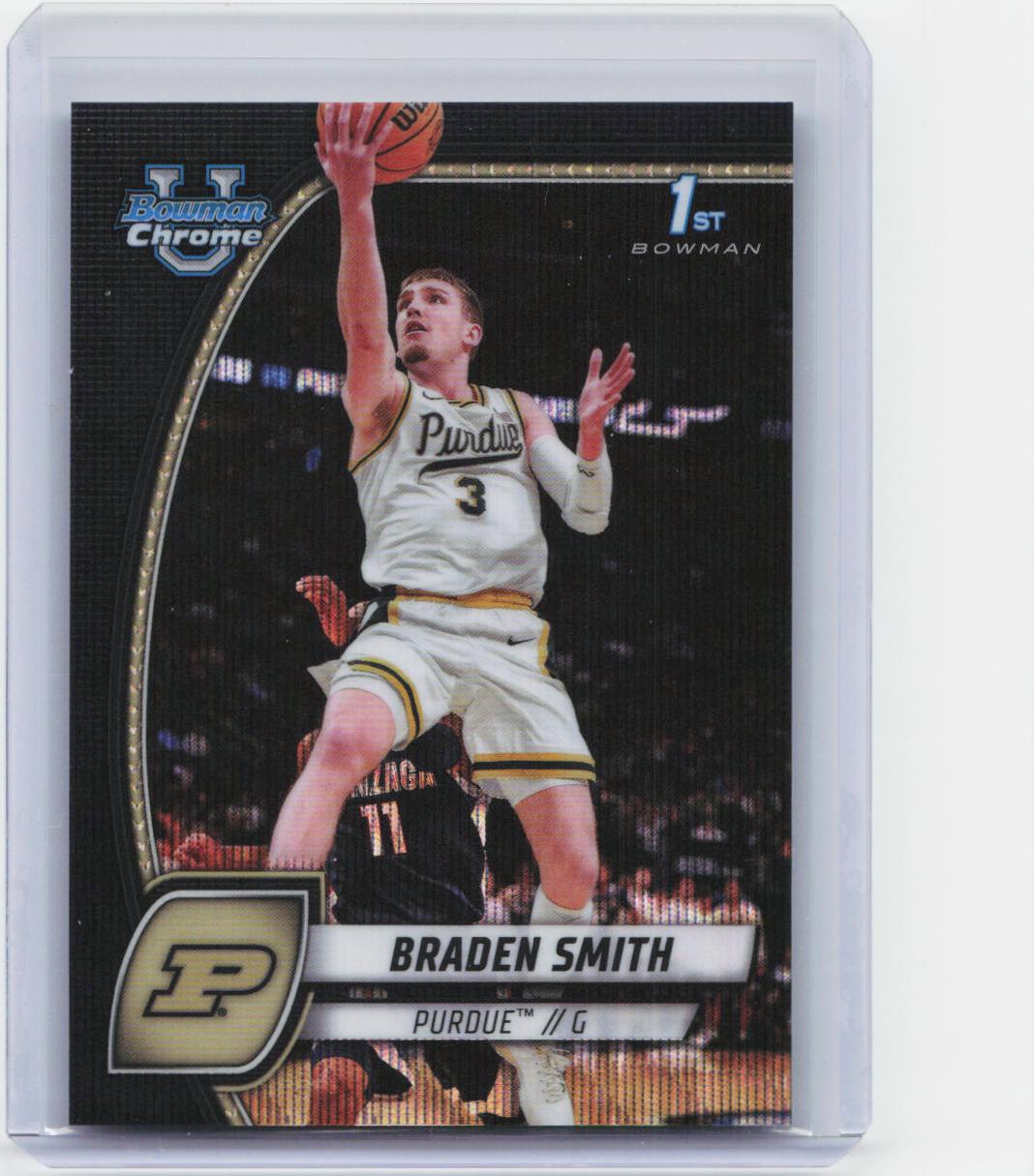 2024-25 Bowman University Chrome #12 Braden Smith Black Wave Refractor
