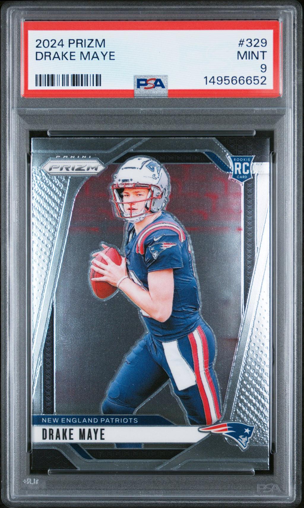 2024 Panini Prizm #329 Drake Maye PSA 9